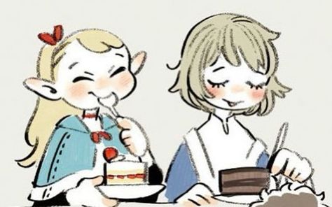 Falin X Marcille Icons, Farcille Icons, Marcille And Falin Matching Pfp, Falin And Marcille Matching Icons, Falin Pfp Manga, Farcille Matching Icons, Delicious In Dungeon Matching Pfp, Falin And Marcille, Marcille Manga