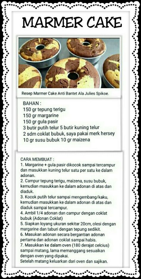 Marmer Cake Fun Cheesecake Recipes, Bolu Cake, Resipi Kek, Resep Cake, Cookie Cake Recipe, Asian Desserts, Food Drinks Dessert, Bread Cake, Snack Cake