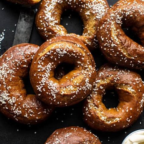 Pretzel Bagels, Homemade Pretzel, Half Baked Harvest Recipes, Homemade Pretzels, Homemade Bagels, Bagel Shop, Bagel Recipe, Harvest Recipes, Half Baked