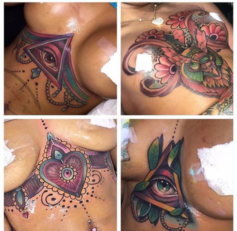 Under The Breast Tattoo For Women, Under The Chin Tattoo Woman, Under Breast Tattoos, Tattoo Inbetween Breast, Middle Breast Tattoo, Under Breast Tattoos For Women, Under Breast Tattoo, Middle Of Chest Tattoo Female, Tattoo In Between Chest Woman