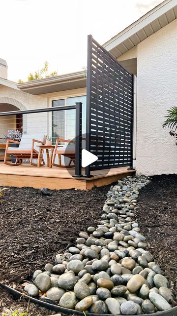 Jacki Quinones | DIY + Home Decor on Instagram: "Do you have proper downspout drainage? 💦

We did this outdoor project two years ago to redirect our downspouts away from the house and deck.

Dig a trench with a slight slope away from the house or deck.

Cover with a weed barrier and fill 2-3” with landscape pebbles.

Top with decorative rock of your choice. We used 3” river rock.

Follow @crazylifewithlittles for more simple and affordable outdoor DIY projects! 🫶🏼

#diyhomeprojects #diyhomeimprovement #downspoutdrainage #gardendesignideas #dryriverbed #diygarden #hardscaping" Rock Drainage Landscaping, Water Drainage Ideas Yards, Downspout Runoff Ideas, Rain Gutters Drainage Ideas, Gutter Drainage Ideas, Downspout Drainage Ideas, Landscape Pebbles, Rock Drainage, Downspout Drainage