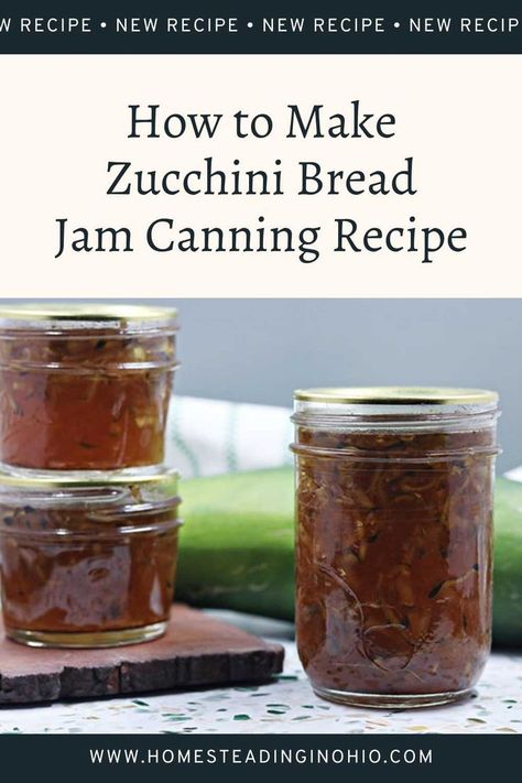 Zucchini bread jam canning recipe. Learn how to make unusual canning recipes like zucchini jam recipes. This zucchini jam without pineapple tastes like zucchini bread. YOu can also use this Sure Jell zucchini jam in recipes or on pancakes or waffles. Zucchini jam canning recipes are a great way to use extra zucchini from your garden to preserve it for later. Zucchini Bread Jam Canning, Strawberry Zucchini Jam For Canning, Zucchini Jam Without Jello, Cucumber Jam Recipes, Zucchini Jam With Jello, Zucchini Jelly Recipes, Zucchini Bread Jam, Zucchini Jam Recipes, Mock Zucchini