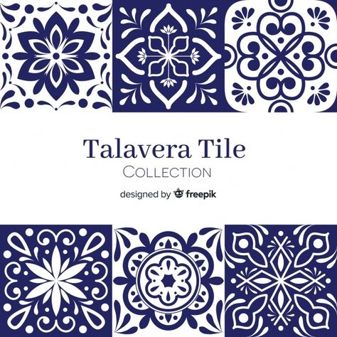 Conjunto de azulejos talavera vector gra... | Free Vector #Freepik #freevector #fondo #fondo-abstracto #abstracto #geometrico Talavera Pattern, Talavera Tile, Floral Mosaic, Portuguese Tiles, Talavera Tiles, Soyut Sanat Tabloları, Vintage Floral Pattern, Pretty Decor, Style Tile