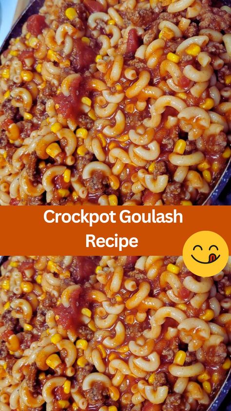 Crockpot Goulash is a hearty and comforting dish that's perfect for busy weeknights or lazy weekends. Packed with flavorful ingredients and cooked low... Crockpot Goolosh, Crockpot Goulash Recipes, Goulash Recipes Crockpot, Grandma's Goulash Recipe, Crockpot Goulash Recipe, Crockpot Goulash, Best Goulash Recipes, Goulash Recipe, Comfort Dinner