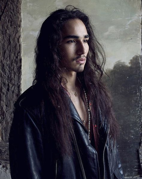 Vampire Long Hair Man, Goth Men With Long Black Hair, Long Haired Male Models, Pacific Islander Men Long Hair, Male Model Long Hair Dark, Willy Cartier, Asian Men Hairstyle, Moustaches, Aesthetic People