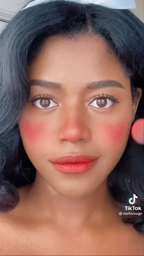 Heart Blush Makeup Look, Heart Tears Makeup, Heart Cheek Makeup, Heart Blush Makeup, Heart Make Up, Red Heart Makeup, February Makeup, Heart Makeup Look, Circus Halloween Costumes