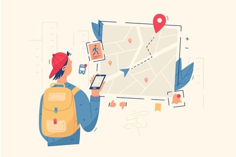 Navigation Illustration, City Maps Illustration, Illustration City, Map Sketch, Navigation Map, Map Illustration, Gps Map, Web Themes, Illustrated Map