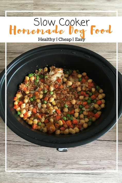 Homemade Dog Food (Slow Cooker) • Naturally Sweet Life Easy Slow Cooker Dog Food, Slow Cooker Dog Food Recipes, Slow Cooker Dog Food, Cooker Dog, Food Slow Cooker, Dog Food Recipes Crockpot, Foods Dogs Can Eat, Slow Cooker Steak, Easy Dog Treat Recipes