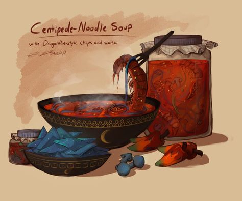 Fantasy Food, D D Items, Food Illustration Art, Food Fantasy, Ark Survival Evolved, Fantasy Props, My Fantasy World, Chips And Salsa, Food Concept