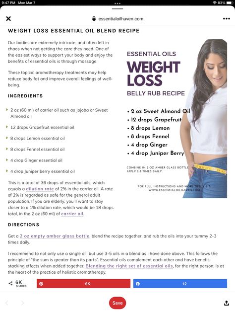 Essential Oils For Belly Fat Loss, Perfume Hacks, Doterra Oils Recipes, Eo Blends, Doterra Recipes, Belly Oil, Simply Earth, Essential Oil Combinations, Diy Essential Oil Recipes