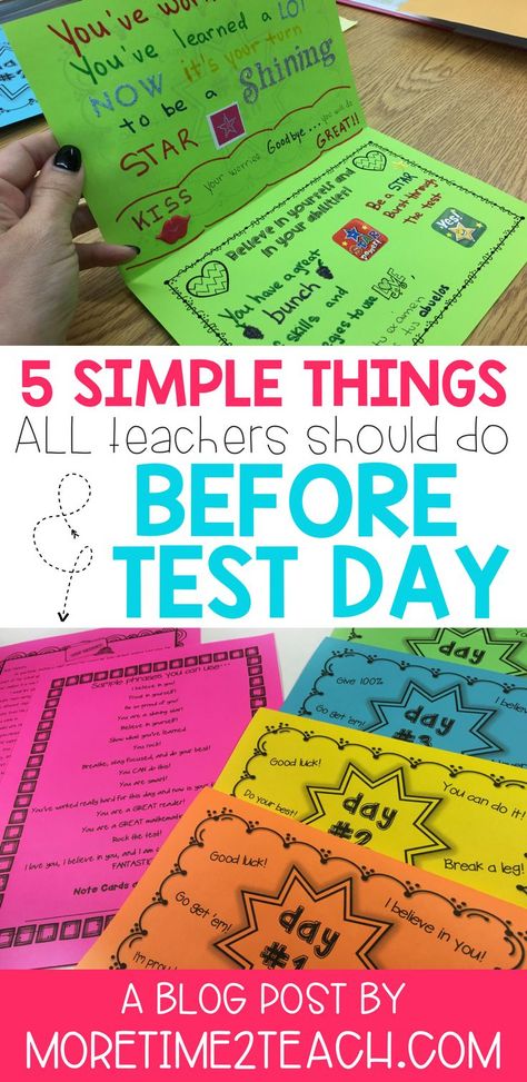 Don’t let testing stress get to you! Read all about 5 simple things that teachers should do BEFORE test day. Between testing motivation, wardrobe tips, and relaxation breathing techniques, we’ve got you covered! Staar Test Motivation Letters, Gmas Testing Posters, Good Luck On Test Encouragement, Tcap Motivation Notes, State Assessment Motivation, School Testing Motivation, Standardized Testing Treats, Map Testing Motivation, Test Taking Motivation