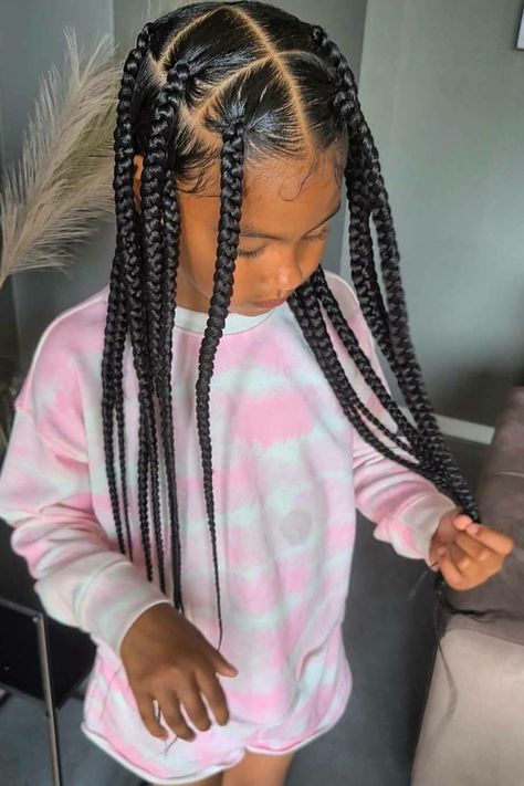 Kids Box Braids Box Braids Kids, Braids Kids, Kids Box Braids, Black Kids Braids Hairstyles, Kids Curly Hairstyles, Quick Braided Hairstyles, Kids' Braids