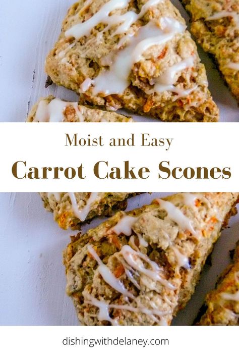 Sourdough Carrot Cake Scones, Carrot Cake Scones Recipe, Carrot Scones Recipe, Gingerbread Scones Recipe, Veggie Scones, Spring Scones, Carrot Scones, Fall Scones, Carrot Cake Scones