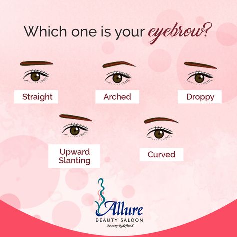 Eyebrow shape varies from one person to another. But do you know that whether you have a straight, arched, droppy, upward slanting or curved brows, it has something to do with your personality?  Contact us at: https://goo.gl/4SSNZW  #allurebeautysg #sgbeauty #beauty #eyebrowembroidery #brow #singapore Curved Brows, Beauty Redefined, Eyebrow Embroidery, Allure Beauty, Eyebrow Shape, Healthy Tips, Eyebrows, Knowing You, Something To Do