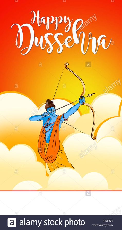 Download this stock image: antique Stock Illustration of happy Dussehra greeting card, happy vijayadashmi or Navaratri, Important Hindu festival in India showing illustration - K1335R from Alamy's library of millions of high resolution stock photos, illustrations and vectors. Happy Vijayadashmi Image, Happy Vijayadashmi, Dussehra Greetings, Hindu Festival, Happy Dussehra, Durga Images, Maa Durga, Hindu Festivals, Image Processing