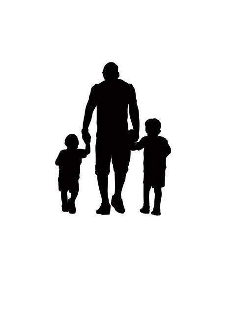 Man Silhouette Tattoo, Brother And Sister Tattoo Ideas, Sister Tattoo Ideas, Shadow Tattoo, Sister Tattoo, Silhouette Tattoos, Family Of 4, Brother And Sister, Sister Tattoos