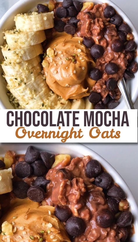 Mocha Overnight Oats, Creamy Oats, Coffee Recipe Healthy, Best Overnight Oats Recipe, Organic Protein Powder, Overnight Oatmeal Recipes, Oat Recipes Healthy, Chocolate And Coffee, Overnight Oats Recipe Healthy