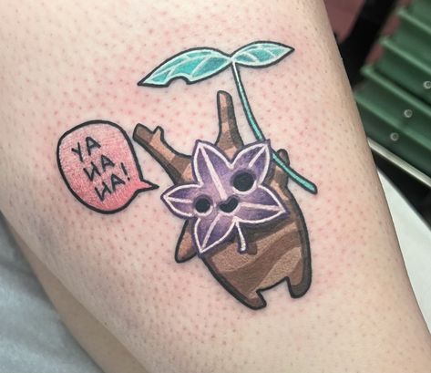 Did this super fun little korok the other day!! More please! #tattoo #tattooartist #atlantaartists #atlantaartist #kennesaw #kennesawtattoo #atlantatattooartist #gatattooers #momotattooco #besttattoos #besttattoosofinstagram #femaletattooartist #seladytattooers #femaletattooartistatlanta #korok #yahaha #koroktattoo #loztattoo #zeldatattoo #legendofzeldatattoo #botw #breathofthewild #windwaker #tearsofthekingdom #twilightprincess Korok Tattoo Small, Legend Of Zelda Tattoo Ideas, Loz Tattoo, Korok Tattoo, Please Tattoo, Korok Zelda, Zelda Tattoo, K Tattoo, Atlanta Artist