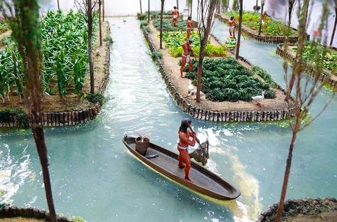 Floating Gardens, Aztec Empire, Artificial Island, The Aztecs, Ancient Aztecs, Farming System, Aquaponic Gardening, Floating Garden, Vertical Farming