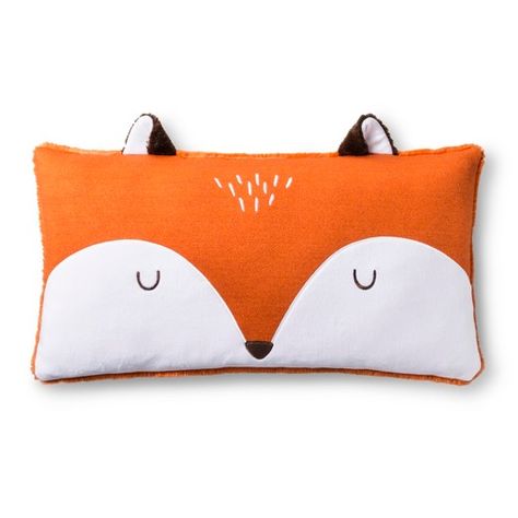 Your child will have a friend to come home to every day with the Square Fox Pillow from the Pillowfort Marvelous Manor collection. This kids' fox pillow has a square shape in orange with a face on half the pillow with whiskers and closed eyes. Perfect for a girl's or boy's room with an outdoors theme, this fox pillow will pop on the bed. Fox Bedroom, Fox Pillow, Creative Pillows, Animal Cushions, Fox Decor, Pillow Fort, Mr Fox, Gadget Gifts, Diy Pillows