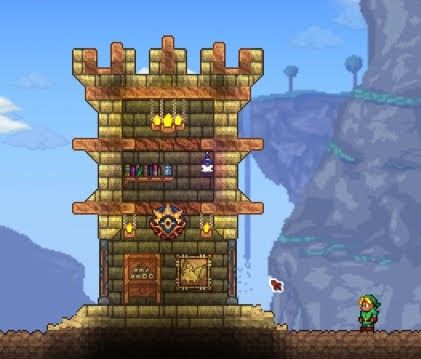 Terraria Oasis House, Terraria Statue, Terraria Desert House, Terraria Guide, Terraria Houses, Terraria Game, Terraria House Ideas, Terraria House Design, Terraria House