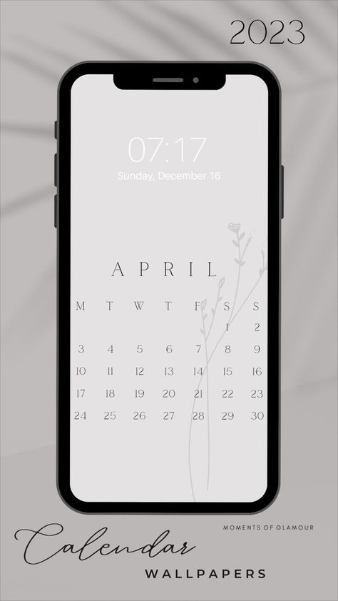 High quality, minimalistic, simple and aesthetic phone calendar 2023 monthly wallpaper backgrounds. 12 wallpapers with Monday and Sunday start. Instant digital download. Neutral, soft pastel colors. With subtle line art floral details. Available on Moments of Glamour Etsy. For more info CLICK THE LINK IN BIO. | phone calendar wallpaper backgrounds | 2023 phone screensaver | pastel calendar lockscreen | april wallpaper calendar | minimalistic iphone wallpaper | minimal galaxy wallpaper | calendar Phone Wallpaper Minimal, Iphone Wallpaper Minimal, Phone Calendar, Month Wallpaper, Glamour Wallpaper, Month Calendar, Calendar Wallpaper, Minimal Aesthetic, Calendar Design