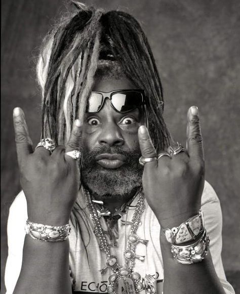 "The Atomic Dog" George Clinton was born July 22, 1941 in Kannapolis, NC.  *woof* George Clinton Funkadelic, Dr Funkenstein, Parliament Funkadelic, Bootsy Collins, Funk Bands, George Clinton, Funk Music, Funky Music, Devil Horns