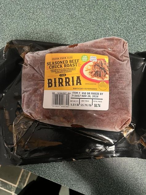 ALDI Aisle of Shame Community | I finally found the birria and I have questions | Facebook Crockpot Meal, Caw Caw, Beef Chuck Roast, Chuck Roast, Eat Meat, Crock Pot Recipes, Pot Recipes, Crockpot Recipes, Crock Pot