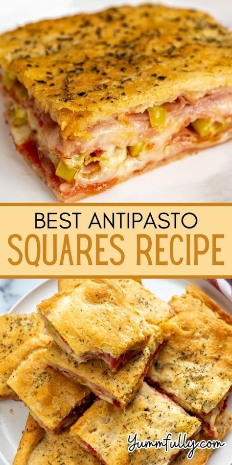 Elevate your appetizer game with our Best Antipasto Squares Recipe, a delightful combination of flaky crescent roll dough stuffed with a medley of savory Italian meats, cheeses, and marinated vegetables. If you’re eager to comfort yourself or seeking more delectable recipes, simply click here for a long adventure that will impress your guests and satisfy your cravings. Antipasto Squares Crescent Rolls, Antipasto Squares, Antipasto Appetizer, Finger Sandwich, Italian Recipes Appetizers, Italian Antipasto, Marinated Vegetables, Italian Meats, Square Recipes