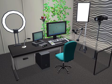 A collab with awesome @tvickiesims! This is a set of items separated and converted from The More Choices Video Station shipped with the Get Famous EP.

The computer was previously converted by @tony-veis but we rearranged stuff to make it work better with TS2 desks, remapped the whole thing, and added details to the texture. Sims 4 Cc Video Station, Sims 4 Video Station Cc, Sims 2 Games, Aqua Tank, Simple Camera, Ts2 Cc, Play Sims, Los Sims, Weird Shapes