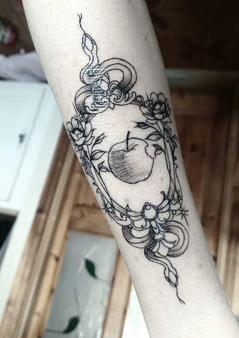 Original sin, the fall, forbidden fruit Forbidden Fruit Tattoo, Sin Tattoo, Fruit Tattoo, Forbidden Fruit, The Fall, Tatting, Fruit, Tattoos, The Originals