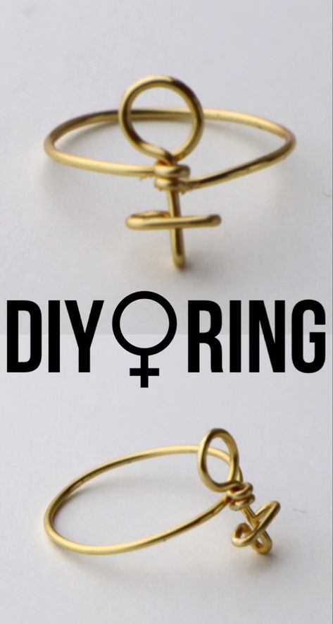 #shorts Woman’s Symbol Ring DIY @Heather Boyd Wire - YouTube Diy Wire Crown, Selfmade Rings, Wired Rings, Diy Rings Tutorial, S Symbol, Diy Wire Rings, Wire Crown, Planet Ring, Shorts Female