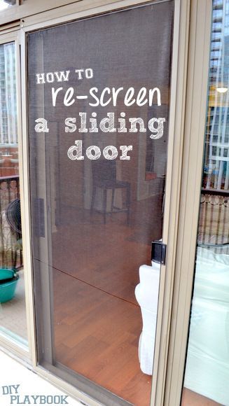 How to Re-Screen a Sliding Door How To Fix Sliding Screen Door, Replace Screen On Door, Replacing Screen In Screen Door, Repair Screen Door, How To Replace Screen On Screen Door, How To Fix A Screen Door, Sliding Glass Door Screen, Screen Sliding Door, Screen Door Diy