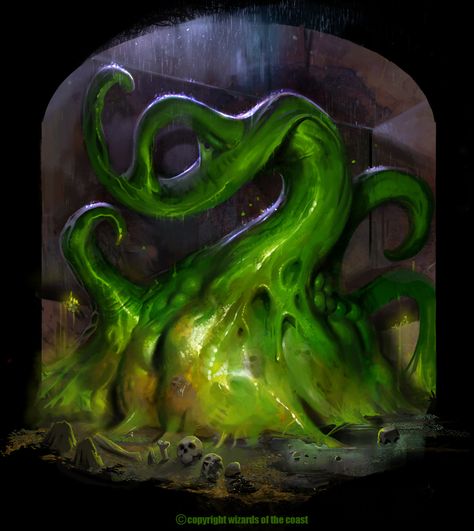 Ooze token by Marco Nelor Ooze Monster, Slime Creature, Monster Slime, Slime Monster, Gelatinous Cube, Injustice Gods Among Us, Green Slime, Creature Fantasy, Black Pudding