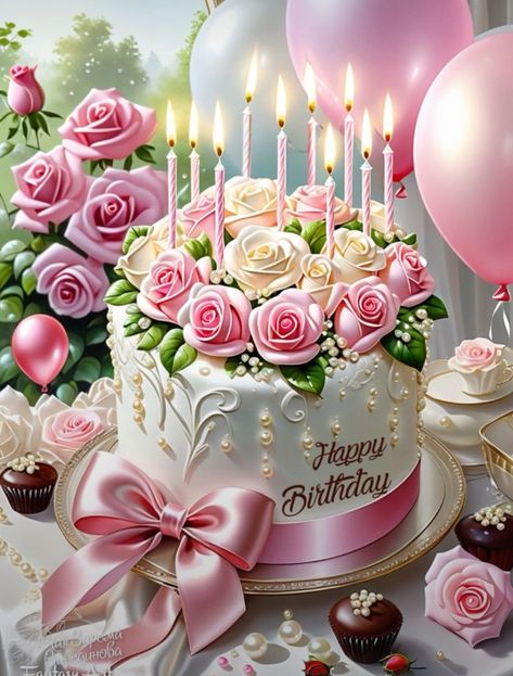 Happy Birthday For Women, Happy Birthday Flower Cake, Happy Birthday Cute, Happy Birthday Flowers Gif, Happy Birthday Bouquet, Happy Birthday Wishes Pics, Happy Birthday Flowers Wishes, Happy Birthday Cake Photo, Happy Birthday Wishes Messages