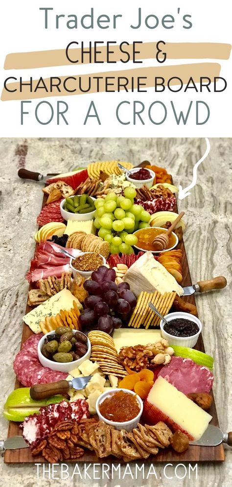 Charcuterie Board For A Crowd, Cheese And Charcuterie Board, Charcuterie Board Diy, Charcuterie Appetizers, Charcuterie Board Meats, Cheese Charcuterie Board, Plateau Charcuterie, Charcuterie Cheese, Charcuterie Platter