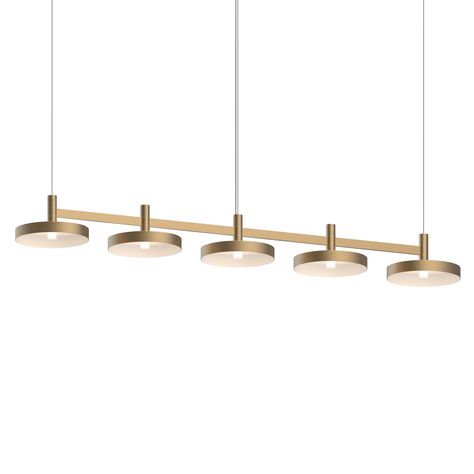 Sonneman Systema Staccato 5 - Light LED Pendant | Perigold Linear Pendant Light, Kitchen Island Pendant, Light Kitchen Island, Geometric Elements, Linear Suspension, Multi Light Pendant, Light Kitchen, Island Pendants, Kitchen Island Pendants