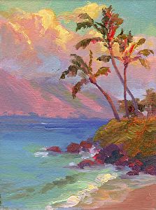 Hawaii Painting, Hawaii Art, Surf Poster, Pretty Landscapes, Surf Art, Beach Painting, Painting Art Projects, Pastel Art, Artist Websites