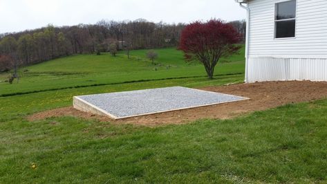 How to Level Ground for a Shed - Official Step-by-Step Guide Shed On A Slope, Concrete Base For Shed, Shed Foundation, Concrete Sheds, Backyard Storage Sheds, Types Of Siding, Handyman Projects, Shed Base, Shed Sizes