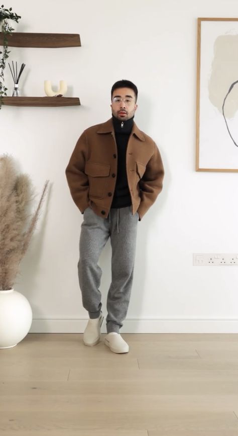 Light Brown Jacket Outfit Men, Boohooman Outfits Men, Zara Outfit Men, New York Outfits Winter, Androgyny Fashion, It Boy, Stylish Men Wear, Outfits For Mexico, New York Outfits