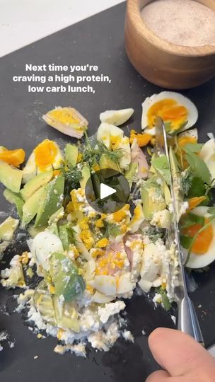 30K views · 117 reactions | CHOPPED EGG SALAD by shredhappens 

Here is how to make it:
1.Of course this would be cleaner in a bowl, but lets get messy and chop everything up on a... | By Ketogenic diet | Facebook Chopped Egg Salad With Avocado, Chopped Egg Salad, Sandwich Dressing, Cottage Cheese Eggs, Meat Free Recipes, Egg Salad Recipe, Low Carb Lunch, Brown Mustard, Salad Sandwich