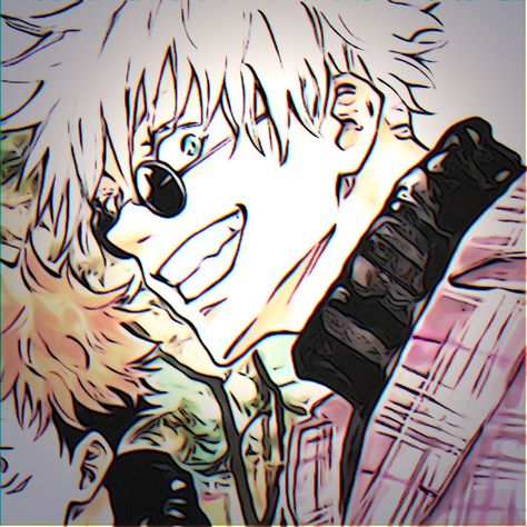 gojo satoru official art jjk jujutsu kaisen manga colored pfp icon dp profile picture aesthetic japan animated drawing yuuji itadori sukuna maki zenin toji otaku weeb yandere tsundere kawaii Jjk Colored Manga, Jujutsu Kaisen Aesthetic, Choso Jujutsu Kaisen, Choso Jujutsu, Jjk Pfp, Apple Watch Wallpaper, Apple Watch Faces, Gojo Satoru, Anime Quotes