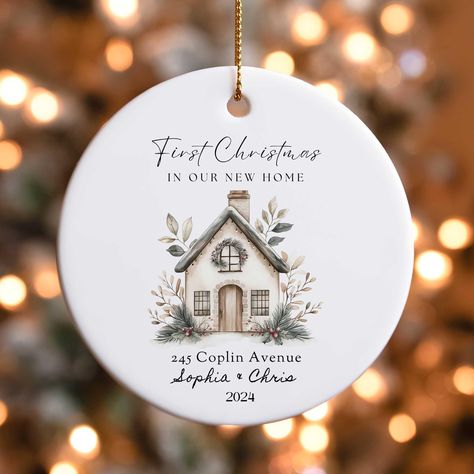 Personalized First Christmas New Home Ornament New Adventures New Memories New Home Ornament First House Christmas Ornament New Home Gift 35 First Christmas New Home, New Home Ornament, First House, New Memories, Married Couples, Newly Married Couple, Our New Home, Porcelain Ornaments, Newly Married