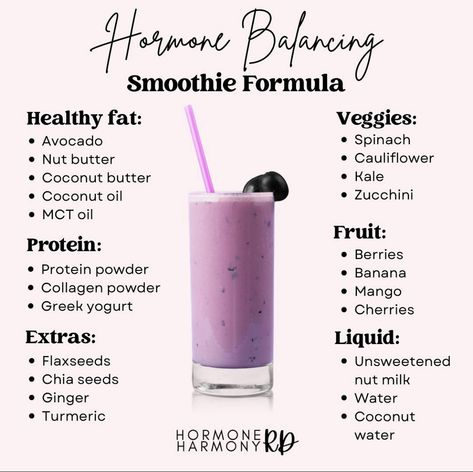 Hormone Balancing Smoothie, Collagen Smoothie, Easy Juice Recipes, Smoothie Recipes Healthy Breakfast, Blueberries Smoothie, Vanilla Coconut, Collagen Powder, Healthy Drinks Recipes, Sugar Detox