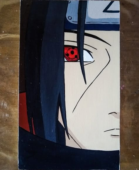 Easy Anime Painting Ideas On Canvas, Naruto Canvas Painting Easy, Naruto Painting Easy, Anime Canvas Painting Easy, Anime Paintings Canvases, Anime Canvas Painting, Naruto Painting, Acrylic Portrait Painting, Animation Art Sketches