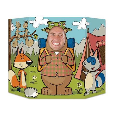 The Beistle Company Woodland Friends Photo Prop Standup | Wayfair Indoor Camping Party, Indoor Camping, Minnie Mouse 1st Birthday, Friends Photo, Camping Birthday, Woodland Friends, Camping Party, Woodland Scene, Cuddly Animals