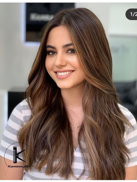 Long Brown Hair Long Bangs, Curten Bangs With Layers, Curten Bangs, Spring Haircut, Spring Haircuts, Curls For Long Hair, Summer Haircuts, Long Hair Wedding Styles, Shoulder Length Hair Cuts