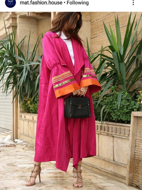 Ramadan Outfits Ideas, Ramadan Kimono, Ramadan Outfits, Outfits Ideas Winter, Hijab Fashion Summer, Iranian Fashion, Persian Fashion, Kaftan Designs, Mode Kimono