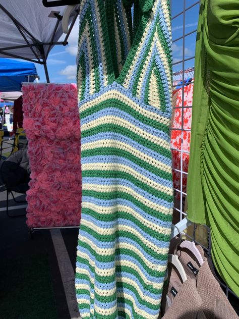 green crochet dress, yellow crochet dress, halter top crochet dress, hand made crochet dress, blue and green crochet dress, aesthetic summer fits, summer outfit, outfit for the summer, aesthetic summer outfits, summer outfits, good for the heat fits, sun fits, beach outfits, outfits for the beach, aesthetic beach fits, picnic outfits, aesthetic picnic outfits, beach picnic, picnic outfits Crochet Sweater Green, Blue Crochet Dress, Crochet Things, Blue Crochet, Knitting Ideas, Green Sweater, Green And Blue, Crochet Sweater, Crochet Ideas