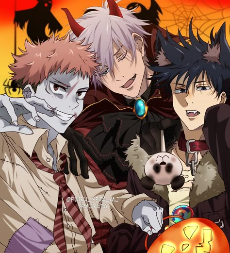 Halloween Pfps Anime, Jjk Halloween Pfp, Pair Pfp, Afro Samurai, Anime Halloween, Pfp Icons, Fanarts Anime, Anime Comics, Halloween Art